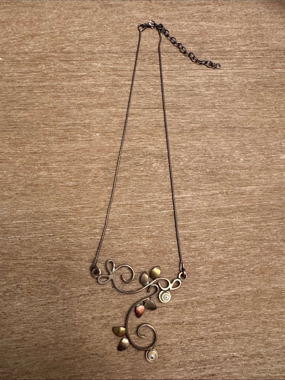 Artful Multitone Leaf Pendant Necklace - Women's Jewelry